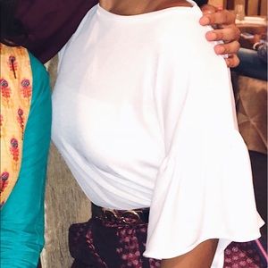 Zara ruffle sleeve top